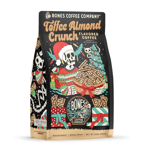 Bones Coffee Toffee Almond Crunch Coffee 12oz