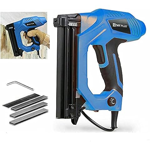 Heavy Duty Electric Staple Nail Gun 2 in 1 Brad Nailer/Stapler/Nailer Tacker - 1080W Multifunction Upholstery Staple Gun for Wood Floor Carpet Fence - Household Power Woodworking Tool Cover