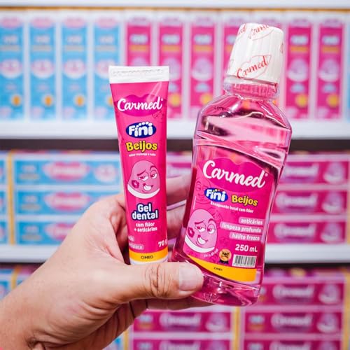 Kit Gel Dental Beijos 70g + Enxaguante Bucal Beijos 250ml