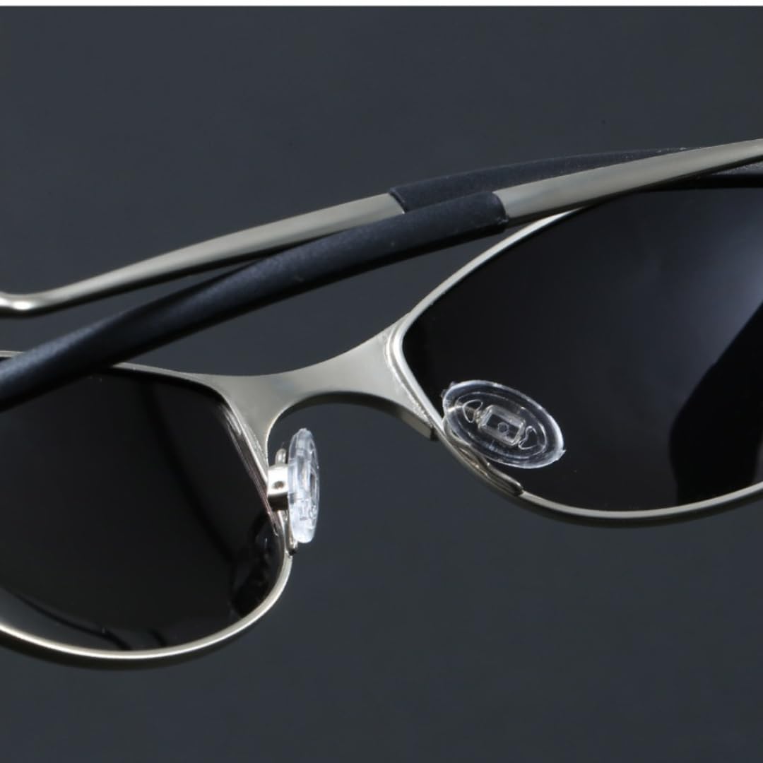 Gafas de sol polarizadas para hombre con protección UV400 y montura metálica ultraligera.