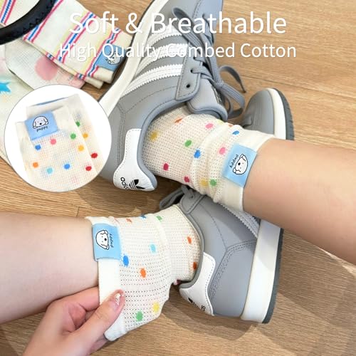 Image of Women's Cute Crew Socks, Casual Athletic Cotton Bowknot Cherry Calf Novelty Socks for Women