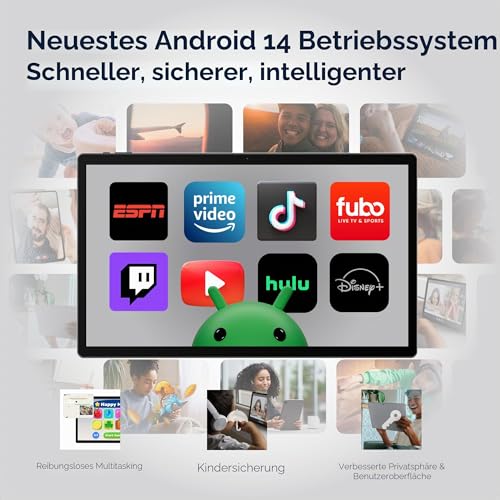 azamp 15,6 Zoll Tablet für Senioren – 2026 Großes mit 12000mAh Akku (30W Schnellladen) & Riesen-Display… – Ansicht 5