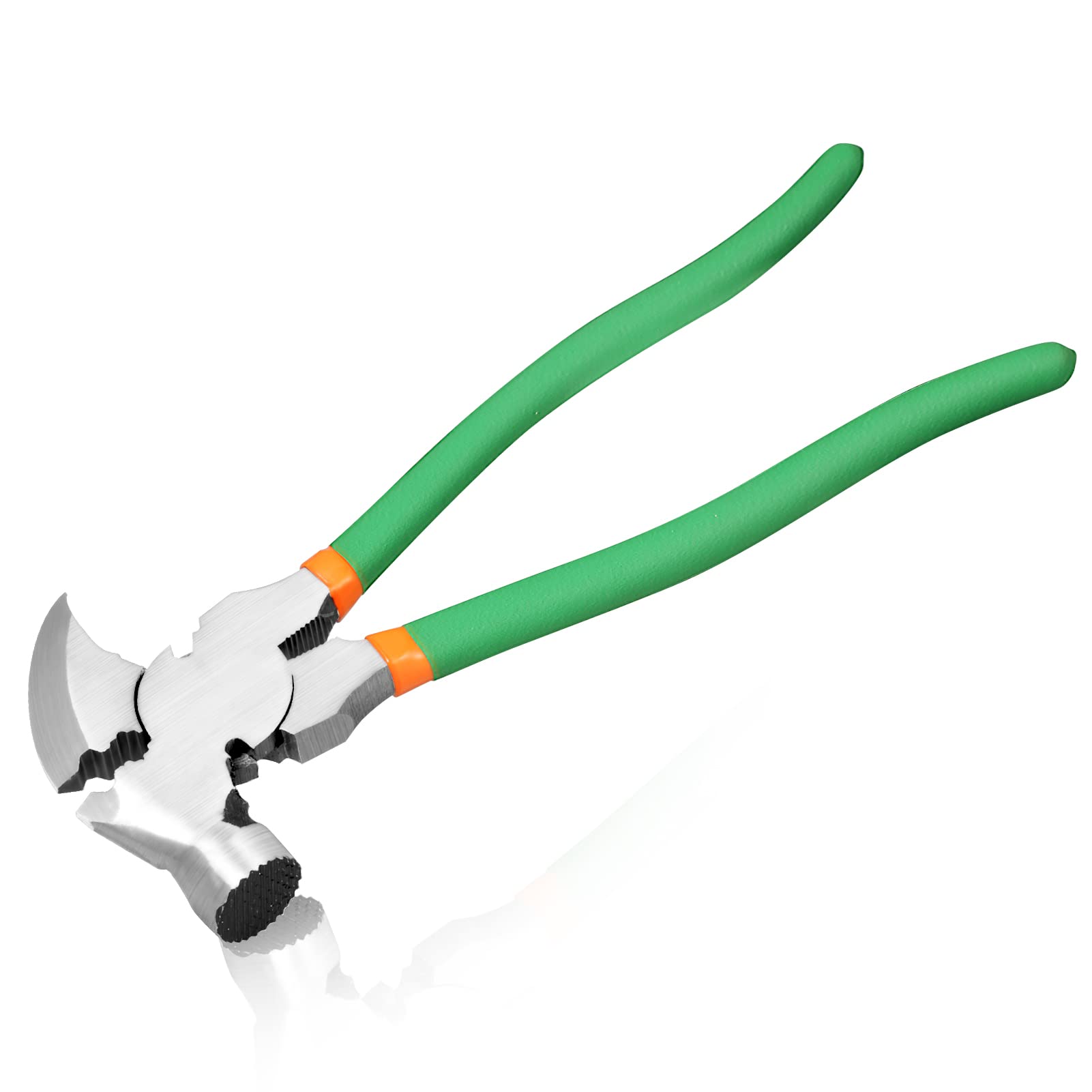 LEONTOOL 10.5 Inches Fencing Pliers with 2 Wire Cutters Multi Purpose Fence Tool Wire Twisting Pliers Nail Puller Chain Link Fence Puller Wire Fence Tools For Installing Maintaining Wire Fences