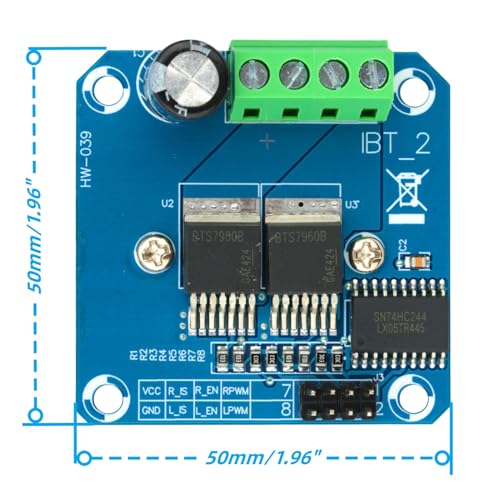 2Pcs BTS7960 43A High Power H-Bridge Motor Driver Module - Image 3