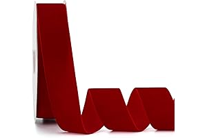 1.5 Inch Red Velvet Ribbon Roll for Stunning Decorations and Craftsmanship