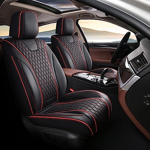 FLORICH Autositzbezüge 2er Set – Universal, Atmungsaktiv, Wasserdicht, Beige & Kaffee, Für Vordersitze