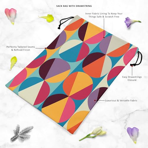 Image of ArtzFolio Geometric Ornament D1 | Reusable Sack Bag | Bag for Gym, Storage, Vegetable & Travel