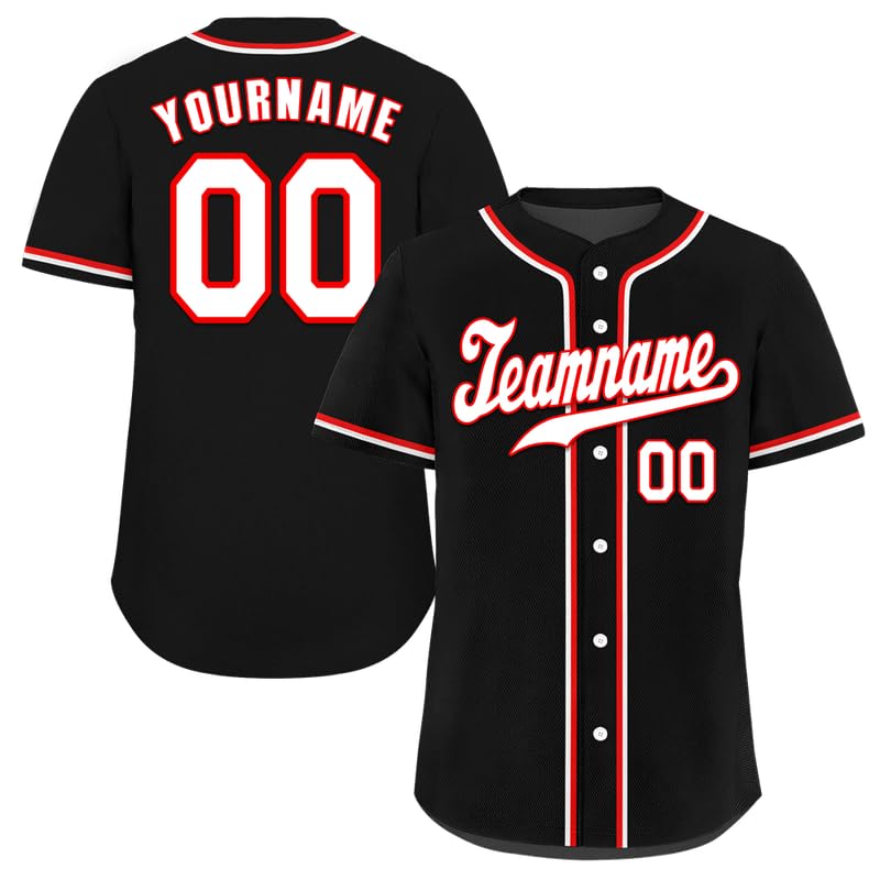 Sponsored Ad – Custom Classic Baseball Jersey Shirt Stitched/Printed Button Down Tshirts Personalized Hip Hop Sport Wear for Men Women Kids