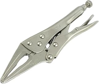 Aexit Silver Tone Hand Operated Tools Steel Long Pipes Tubes Locking Pliers 9