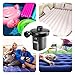 Dr.meter Air Mattress Pump, 3 Ways Powered Portable Electric Air Pump with 3-Nozzle AC 110V, DC 12V, Battery Operated Quick-Fill Inflator Deflator for Inflatable Pool Float Air Bed Boat Swimming Ring