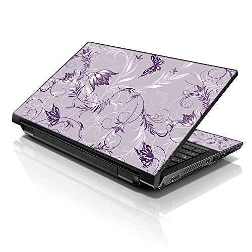 Image of LSS 15 15.6 inch Laptop Notebook Skin Sticker Cover Art Decal Fits 13.3 inch 14 inch 15.6 inch 16 inch HP Dell Lenovo Apple Asus Acer Compaq (Free 2 Wrist Pad Included) Lavender Floral