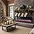 MFSTUDIO 72 Inch Electric Fireplace with 84 Color Combinations, Ultra Narrow Frame Recessed and Wall Mounted Fireplace Heater, Log, Driftwood & Crystal Option, Thermostat, Timer, 750w/1500w, Black