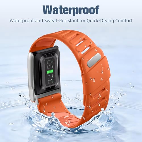 Image of VEMIGON Silicone Sport Band Compatible with Whoop 5.0 One /Peak, Life /MG, Breathable, Adjustable Waterproof Replacement Wristband Strap with Stainless Steel Frame Connector, NOT for Gen 4.0(Band only)