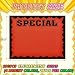 Eaasty 100 Pcs 5.5" x 7" Starburst Signs, Fluorescent Neon Special Retail Sign Cards, Rectangular Burst Blank Price Tags Special Price Cards for Retail Store, Yard Garage Sale Supplies