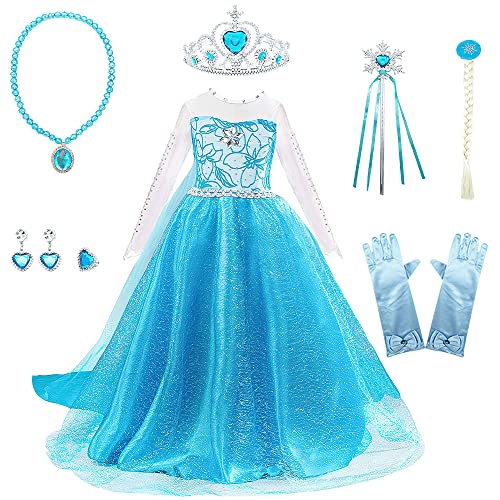 Costume Da Principessa Jasmine Per Bambine – Vestito Lucido Con Parrucca, Per Carnevale, Halloween E Feste - 2