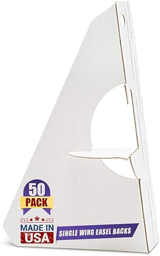 Golden State Art Caballete de cartón autoadhesivo soporte de caballete trasero calidad de archivo sin ácidos ala individual de 5 pulgadas letreros