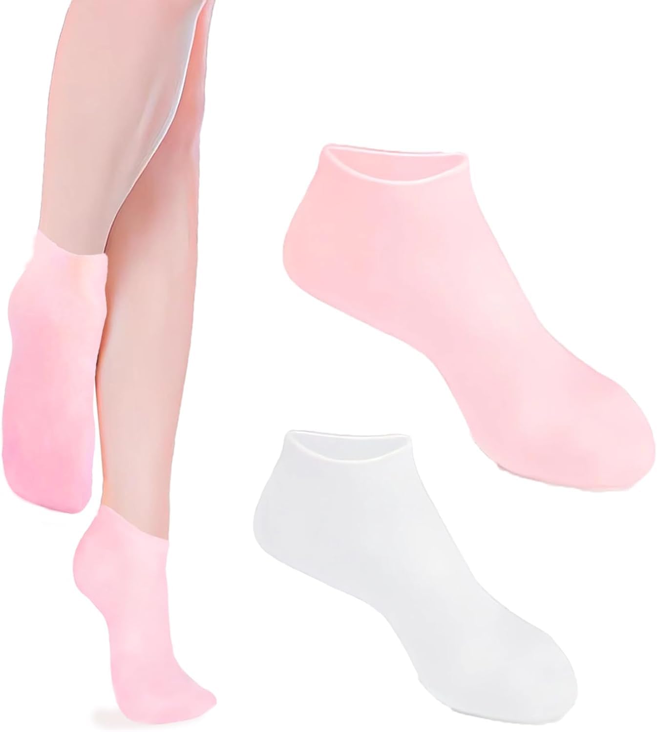 1 Pairs Silicone Socks for Women Moisturizing Socks Soft Moisturizing Heel Socks Pedicure Foot Spa Silicone Feet Foot Care Gel Socks for Dry Cracked Feet Women Pedicure Lotion Socks Foot Mask Socks (B0D8J2YP9F) Amazon Price History, Amazon Price Tracker