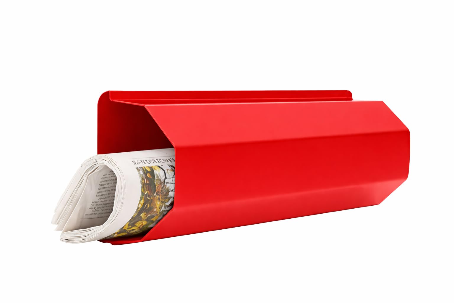 OGFC 5851 Outdoor Wall Mounted Newspaper Rack, Newspaper Holder, Magazine Rack, Outdoor Newspaper Holder - Red (Metal)-image-13