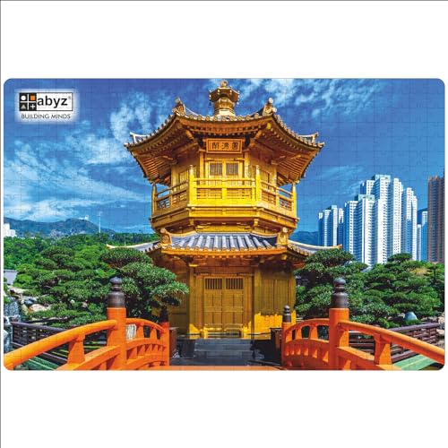 Image of ABYZ Wooden Jigsaw Puzzle - The Chi Lin Nunnery, Hong Kong Playset for Fun Educational & Little Explorers, 500-Pieces Multicolor | Birthday Gift for (7 Plus Years) Age Kids.