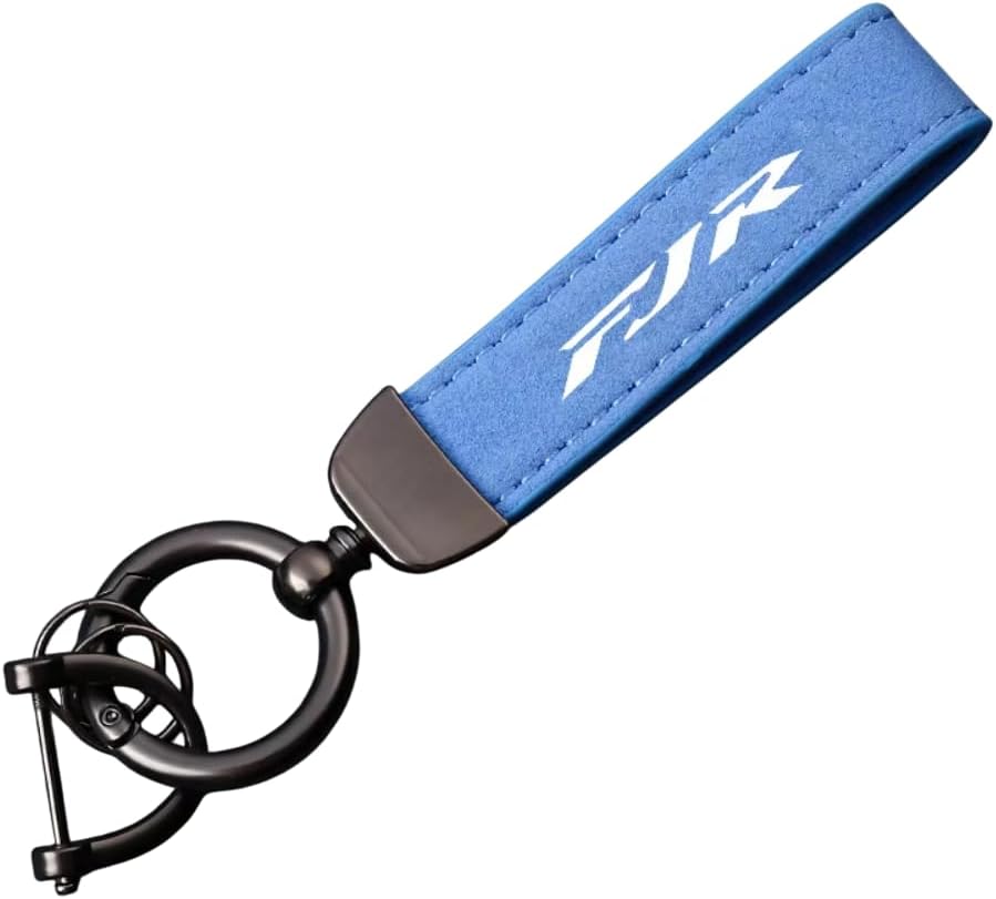 Motorcycle Suede Keychain for Yamaha FJR1300 FJR 1300 High-Grade Motorcycle Leather Keychain Metal Keyring with Anti-Lost