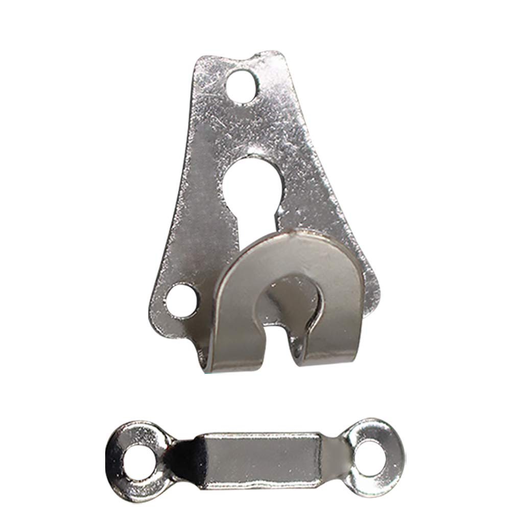 Dainerisy 10Pcs Metal Rustproof Trouser Hook DIY Sewing Eye Closure Fasteners Pants Repairing Tools, Silver White