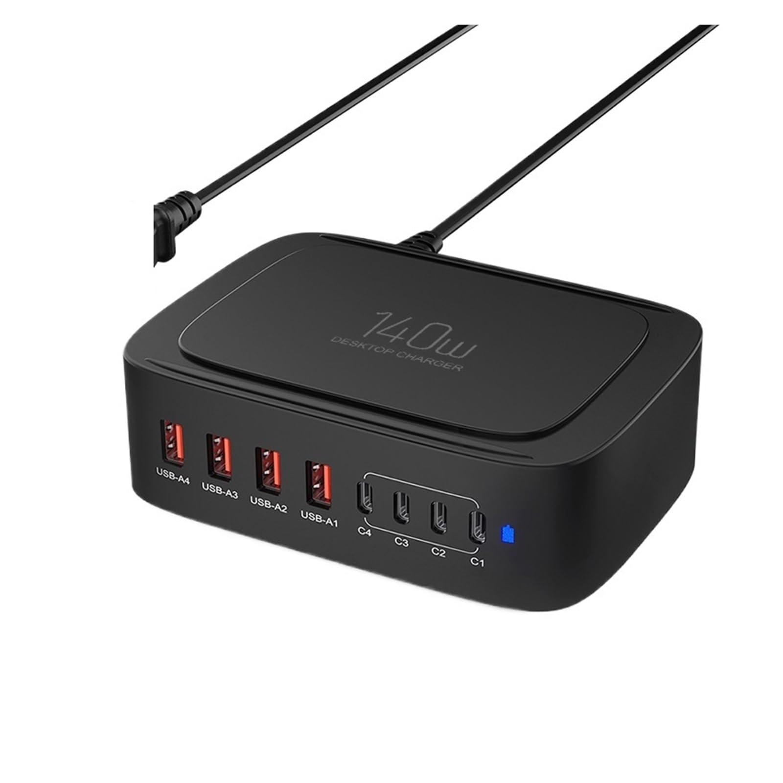 Ładowarka USB C Z 8 Portami I Mocą 140 W. Szybka QC3.0 PPS