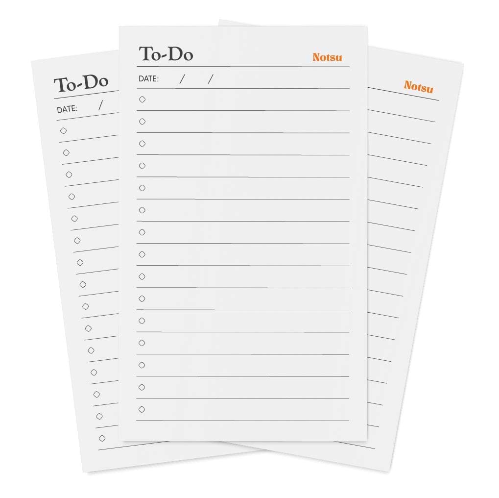 Notsu To Do List Grid Index Cards 3x5 | 50 Task Planner Vertical Notecards