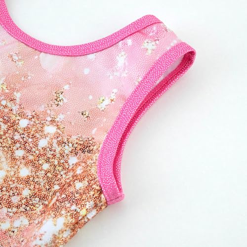 Image of HOZIY Gymnastics Leotards for Girls with Shorts Toddlers Biketards Rainbow Unicorn Dinosaur Mermaid Leopard Flower Galaxy