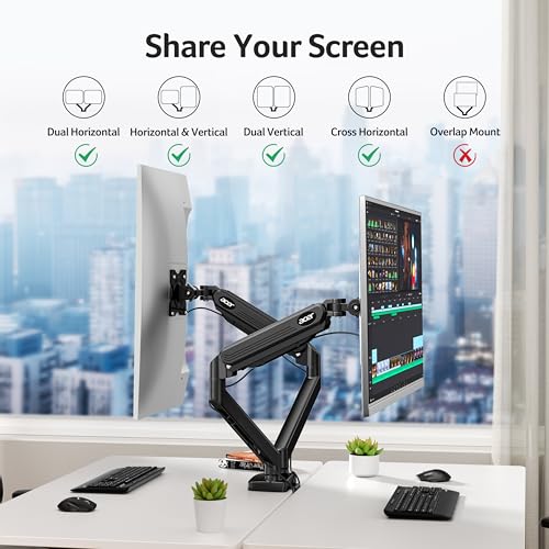 Acer Dual Monitor Arm, Gas Spring VESA Mount Stand for 17-32" Screens - image 8