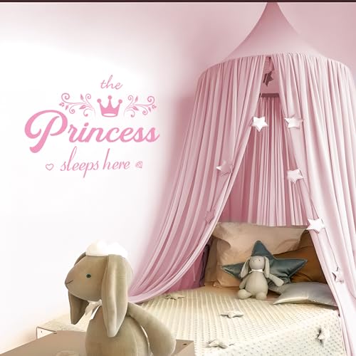Vinilo decorativo corona de princesa rosa para pared miniatura 6