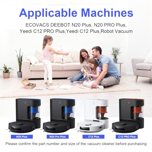 Image of Filter Replacement for Yeedi C12 Pro Plus: Robot Vacuum Filter Fit For Yeedi C12 Pro Plus, Washable and Reusable Replacement Accessories kit Fit For Yeedi C12 Plus(4 Pack)