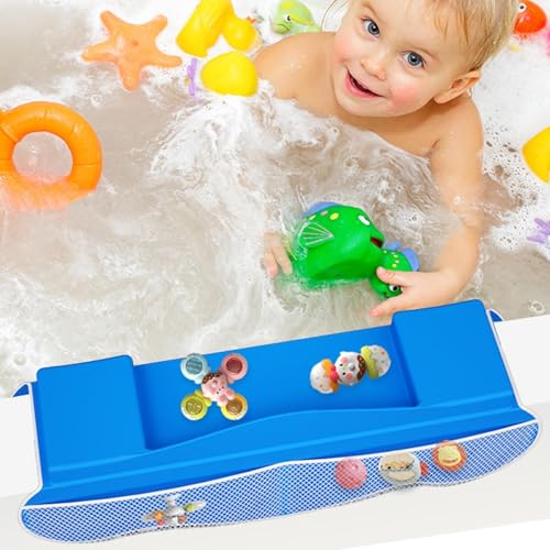 Protection contre l'eau de douche et rangement mural avec poches de jeu - 3