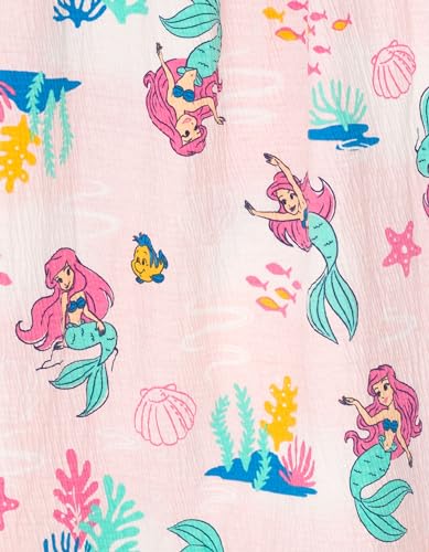 Disney Minnie Mouse Little Mermaid Princess Ariel Floral Girls Midi Dress Toddler to Big Kid4