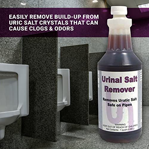 Detco Urinal Salt Remover Concentrate - Safe On Pipes And Plumbing, Odor Control, Cleans Rust, Scale, And Uratic Salt Build-Up, 1 Quart #TOP1