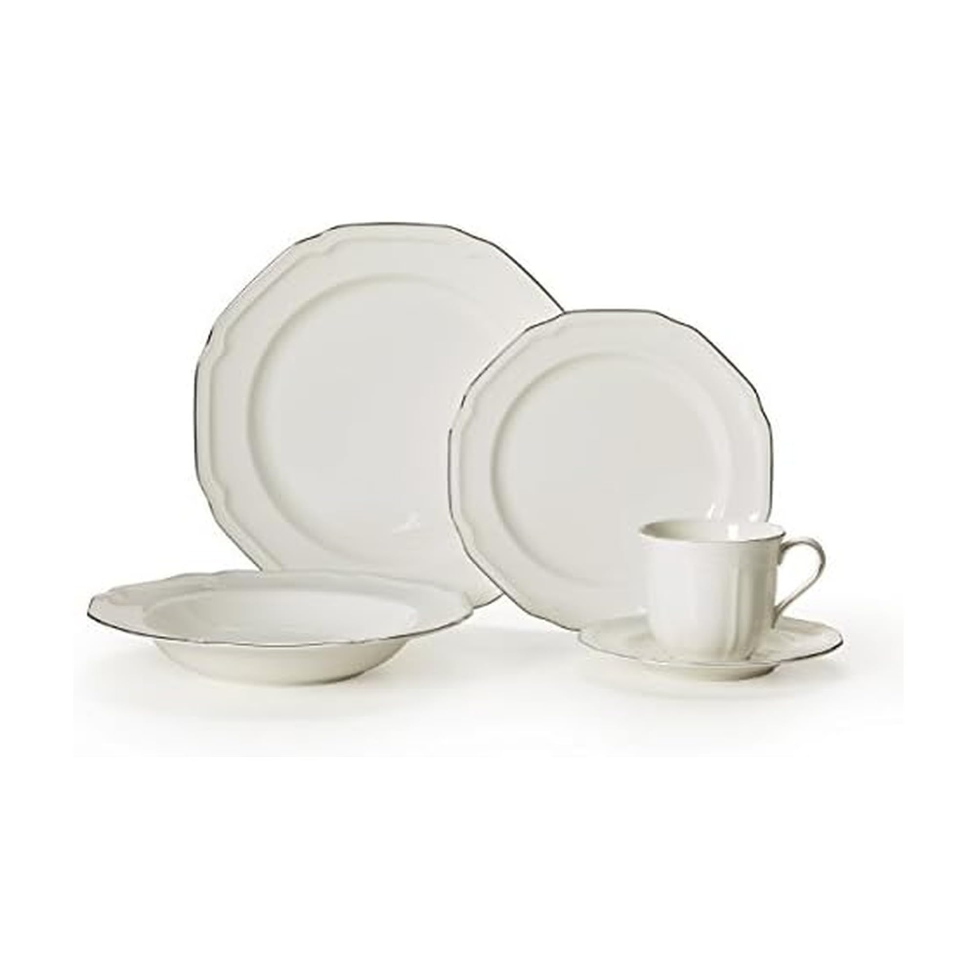 Masa ページ Mikasa Antique White 5 Piece Place Setting, Silver : Amazon.ca: Home