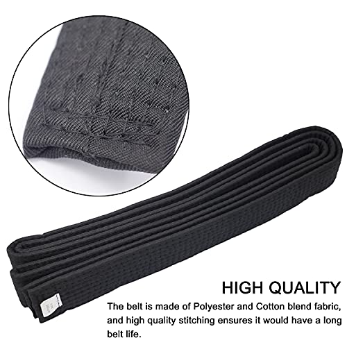 Lymgs BLACKBELT-280CM 110 Inch Black Karate Belt, 280Cm Taekwondo Solid Rank Martial Arts Belts Universal Fit thumb #2