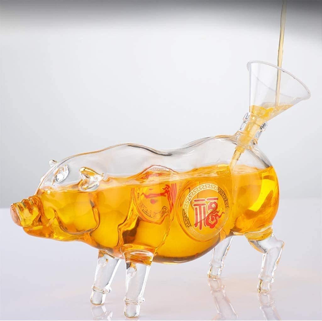 Karafka do whisky i zestaw kieliszków karafka do wina czerwona - kreatywny inteligentny napowietrzacz do czerwonego wina, 100% bezołowiowe szkło kryształowe, elegancki i skuteczny prezent do wina akcesoria do wina