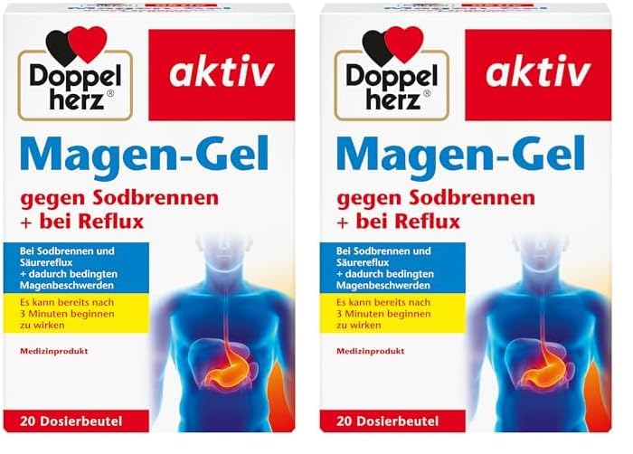 Doppelherz Magen-Gel – Medizinprodukt bei Sodbrennen, Säurereflux + säurebedingten...