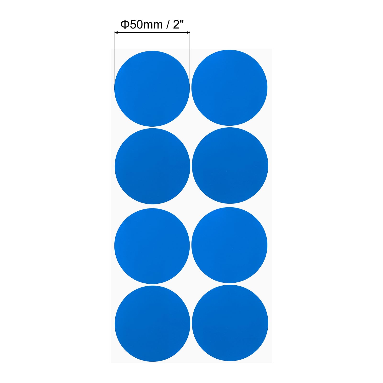 PATIKIL Round Colored Stickers 2", 30 Pcs Removable Sticky Writable Circle Coding Labels for Office Shop Home Classroom Marking Classification, Blue - Image 2