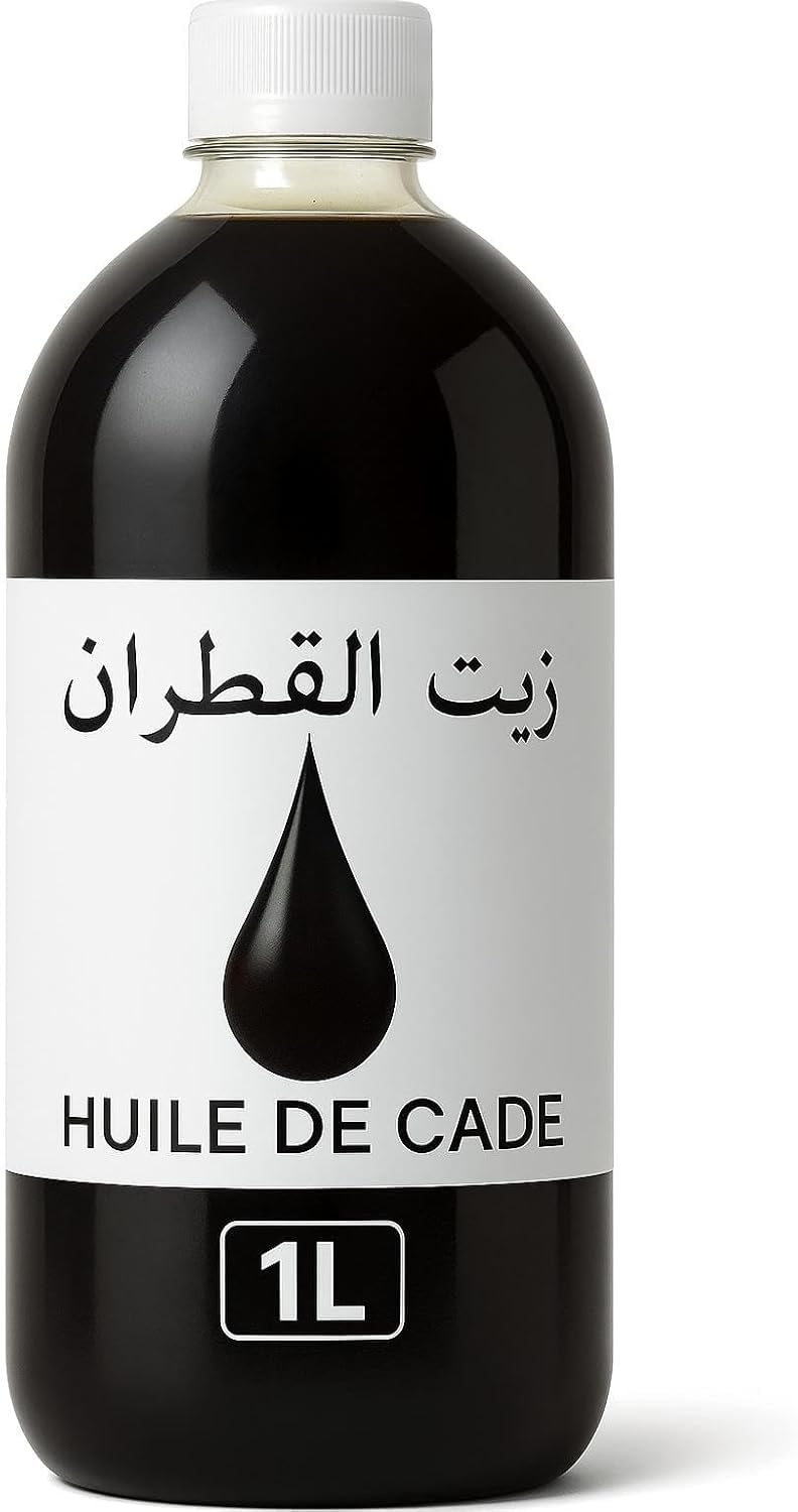 Huile de Cade Pure 1L – Soin Naturel pour Peau & Cheveux | Purifiante et Apaisante | 100% Naturelle – Origine Maroc