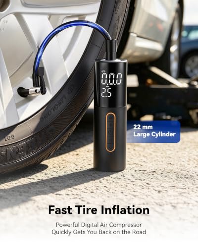 Image of OMT Flat Tire Repair Kit with Air Compressor, Portable Tire Plug Kit