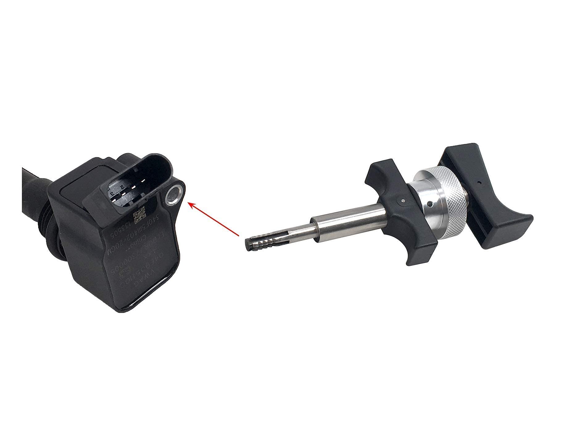 ZKTOOL Narzędzie do ściągania cewek zapłonowych, OEM T10530, Narzędzie do wyjmowania cewek zapłonowych, kompatybilne z Audi A3 2013> Golf Seat Leon Octavia Porsche Macan EA888 EA211 Silnik
