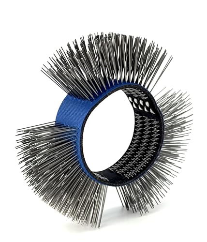 Image of Abrasive Wire Wheel Belt, Bristle Blasting Wheels for Surface Blaster, 1PCS | 0.5mm Carbon Spring Steel, Straight Type, 23mm Fine Wire Wheel, Metal Blaster Wheels