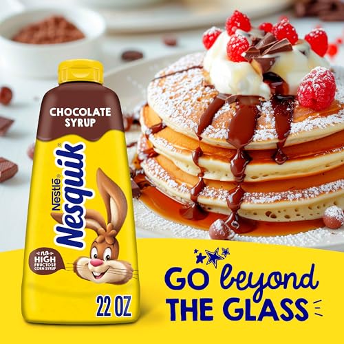 Image of Nesquik Chocolate Flavored Syrup, 22 Fl Oz | Chocolate syrup for milk or ice cream; 22 fl oz squeeze bottle