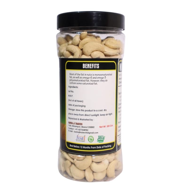 Image of Cashew Nuts Kaju Nutritious & Delicious Gluten Source of Minerals & Vitamins (1 KG)