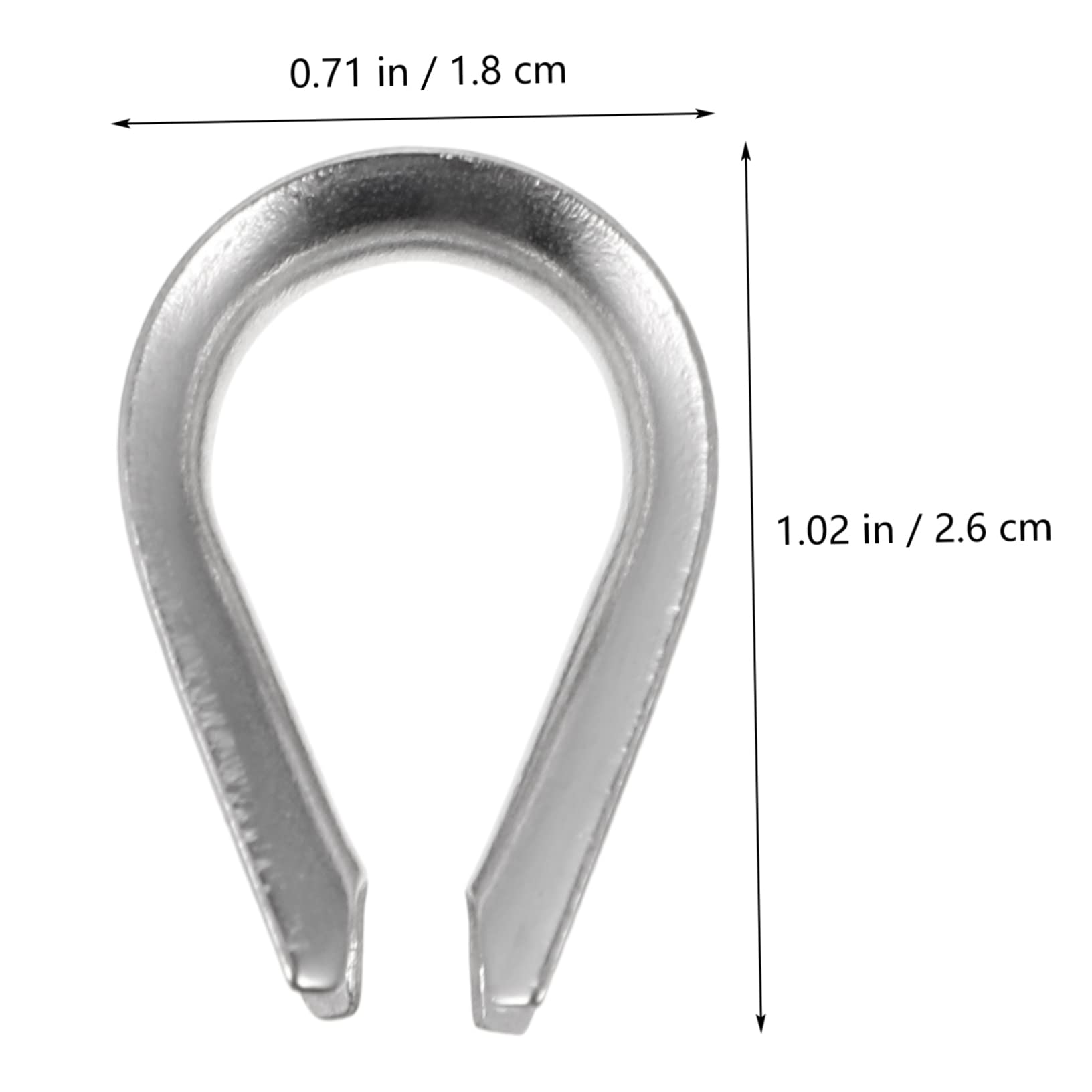 OSOLADY 20pcs Stainless Wire Rope Thimbles Rigging Thimble Wire Rope Thimble Cable Fixing Strong