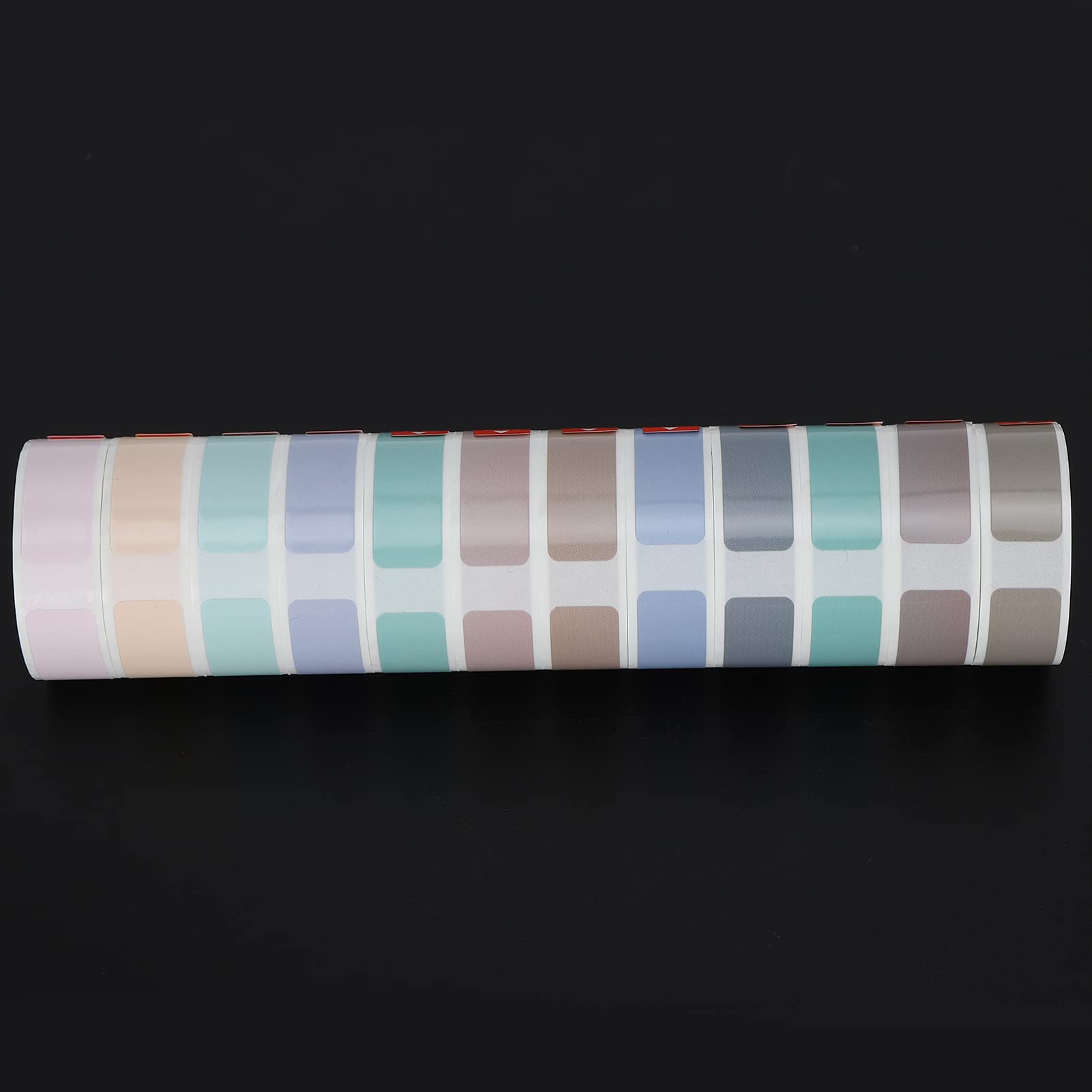 12 rouleaux d'autocollants thermiques imperméables, papier d'étiquette adhésif en PVC pour le rangement de la cuisine, vêtements, identification de bijoux, 12 x 30 mm, 180 (Costume d'automne)