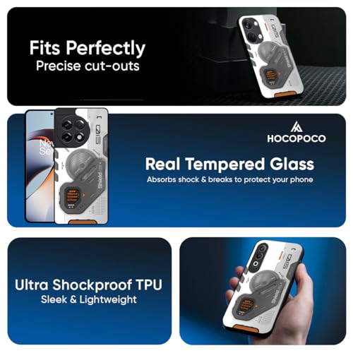 Image of Designer Tempered Glass Back Case Cover Compatible with OnePlus Nord 5 5G | Liberty Cyber