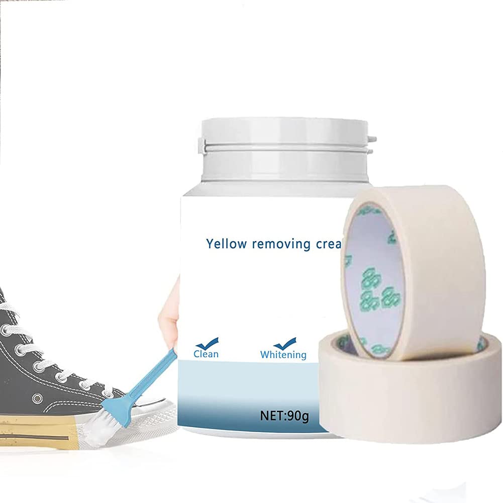 FFKL Potentialc Sneaker Cleaner, Shoes Whitening Cleansing Gel, Sneaker Cleaner, Remove Yellow Edges and Stains for All Types of Shoes (1pc)