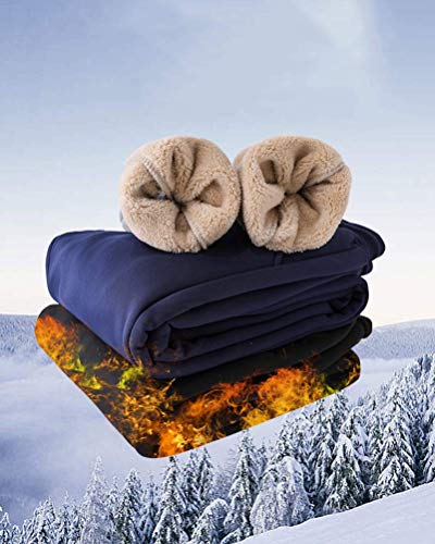 ORANDESIGNE Uomo Pile Termico Pantaloni Tuta